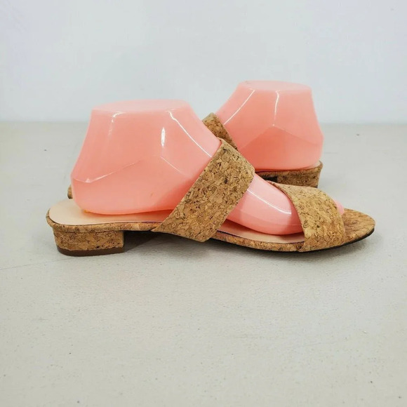 Lulu's Women's Decker Cork Slide‎ Peep Toe Sandals Size 10 - Picture 7 of 12